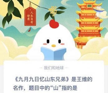 《九月九日忆山东兄弟》是王维的名作 题目中的