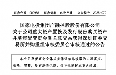 国家电投旗下上市公司，重大资产