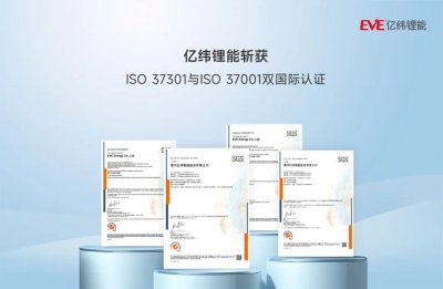 亿纬锂能斩获ISO 37301与ISO 37001双国际认证, 合规