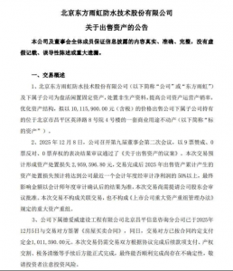 “防水茅”又折价60%甩卖房产