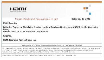 【全球首家双认证】立讯精密实现HDMI 2.2线端，板