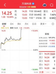 午后突然爆发！002654，超115万手封单！