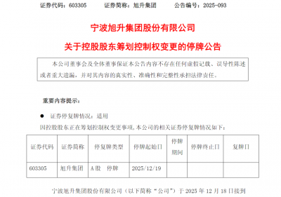 603305，再次筹划控制权变更