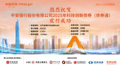 交易中心支持平安银行成功发行2025年科技创新债