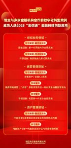 入选2025“金信通”金融科技创新应用，恒生电子