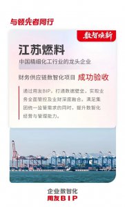 江苏燃料财务供应链数智化项目成功验收！推动