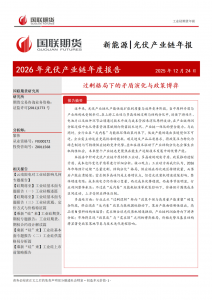 光伏硅基材料2026年度展望：过剩格