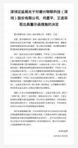 碧兴物联被出具警示函，涉股东会记录不完整等