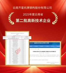 云南齐星杭萧顺利通过高新技术企业复评认定