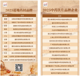 2025年度中药行业品牌发布 云南白药集团中药资源