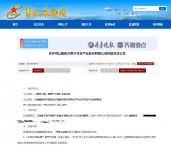 虚假投标！南天信息被全军采购禁入1年