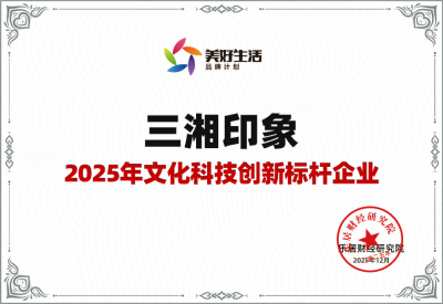 三湘印象品牌与创新力再获认可