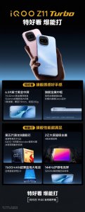 iQOO Z11 Turbo核心配置公布：搭载第五代骁龙8+2亿大