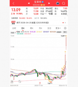 宝莱特20cm涨停 实控人拟协议转让7%股份