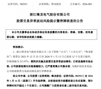 优必选拟收购公司锋龙股份连续12个交易日涨停，