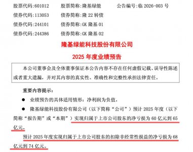 三家光伏龙头公司,2025年业绩预亏,合计超160亿