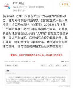 广汽回应一半汽车芯片将由格力供应