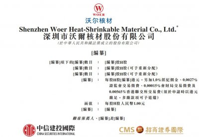 热缩材料及通信电缆龙头沃尔核材通过港交所聆