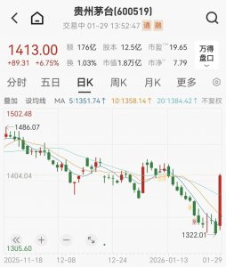 飞天茅台涨至1610元,白酒股集体反弹,段永平: