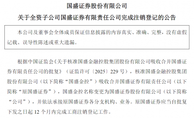 国资券商整合收官！新国盛证券承