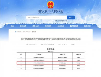 喜报！九洲集团成功入选哈尔滨市