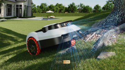 未岚大陆割草机器人新品搭载速腾聚创固态激光