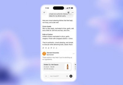 OpenAI测试广告功能,ChatGPT正式“恰饭”