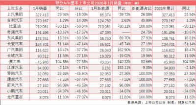 1月汽车行业平稳开局 新能源汽车出口高速增长