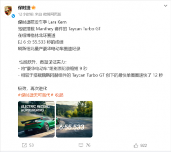 纽北赛道再迎巅峰对决：保时捷反超小米SU7 Ult