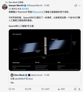 100万颗卫星上天!马斯克太空算力计划官宣命名