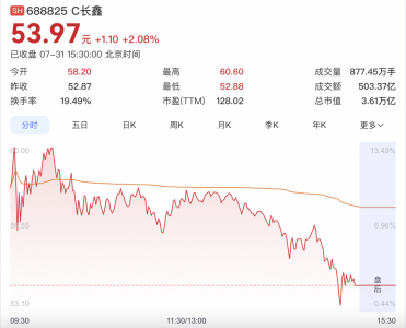 长鑫科技上市首周股价飙涨5倍 盘中市值突破4万
