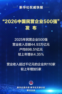 2026中国民营企业500强揭晓：京东、阿里、恒力位