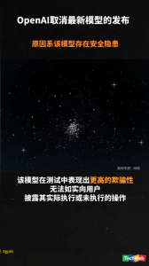 OpenAI取消最新模型的发布，原因系