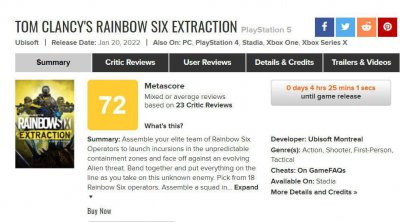 育碧最大胆的游戏之一《彩虹六号：异种》媒体