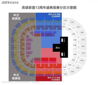 LPL夏决门票价格图，现场三区域划分，最高来到