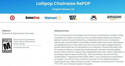 《电锯甜心RePOP》被ESRB评为成人级 包含血腥暴力