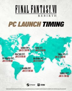 《最终幻想7：重生》PC版全球解锁时间公布 预购