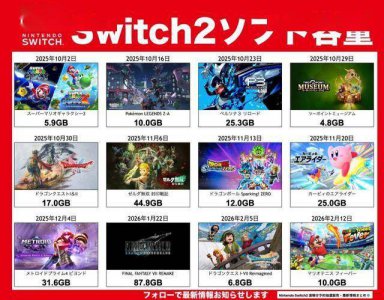 Switch 2即将发售游戏容量统计《最终